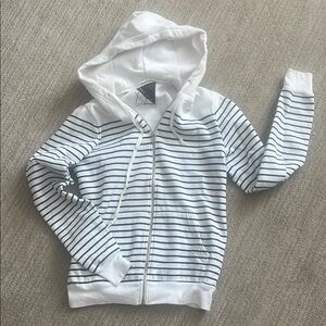 Talula women’s Hoodie in White and navy Stripes, XXS